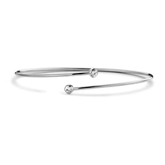 Open armband met twee stenen