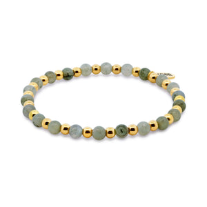 Beaded bracelet with aventurine beads