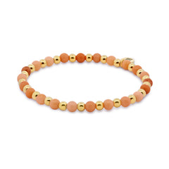 Beaded bracelet with aventurine beads