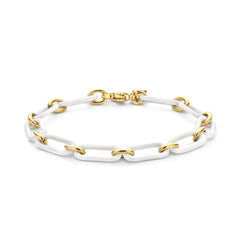 Link bracelet enamel white