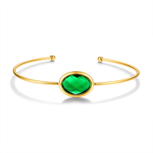 Bangle with glass stones