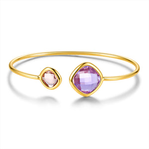 Bangle with glass stones