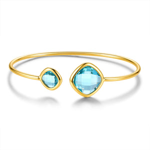 Bangle with glass stones