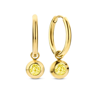 Earrings with zirconia