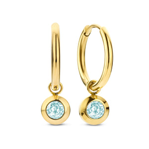 Earrings with zirconia