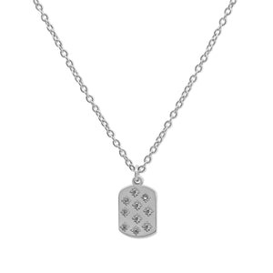 Halsketting met zirkonia bedel