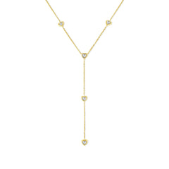Ketting met hartjes en zirkonia