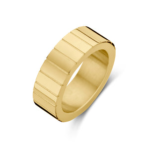 CO88 Collection Textured Band Ring – Stainless Steel