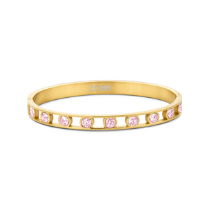 Bangle with round zirconia stones