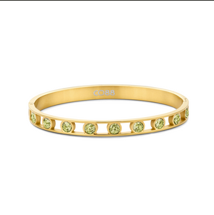 Bangle with round zirconia stones