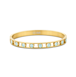 Bangle with round zirconia stones