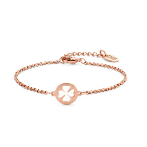 Armband met klavertje vier-bedel