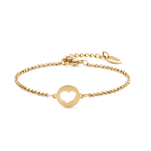 Armband met hart bedel