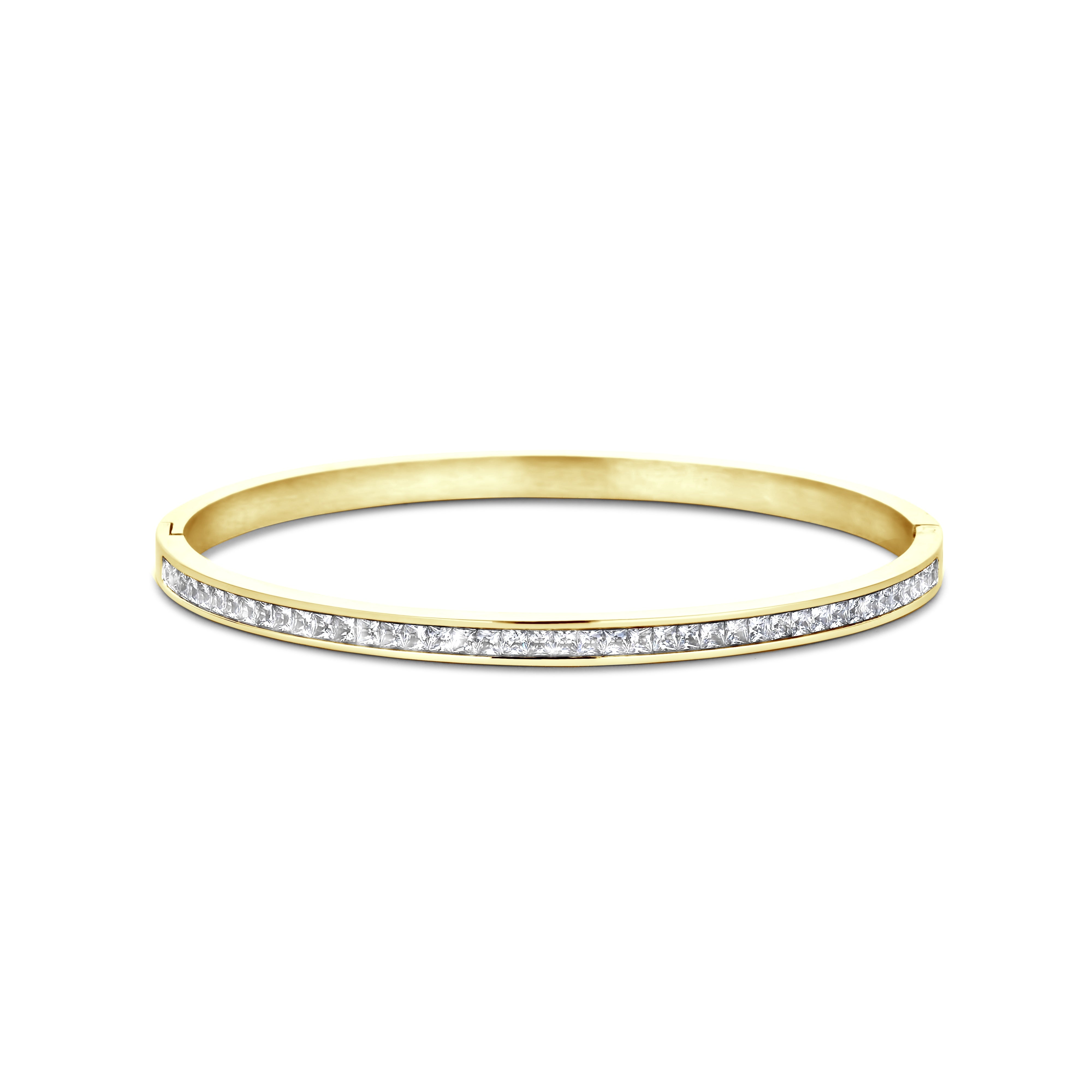 Bangle with zirconia stones
