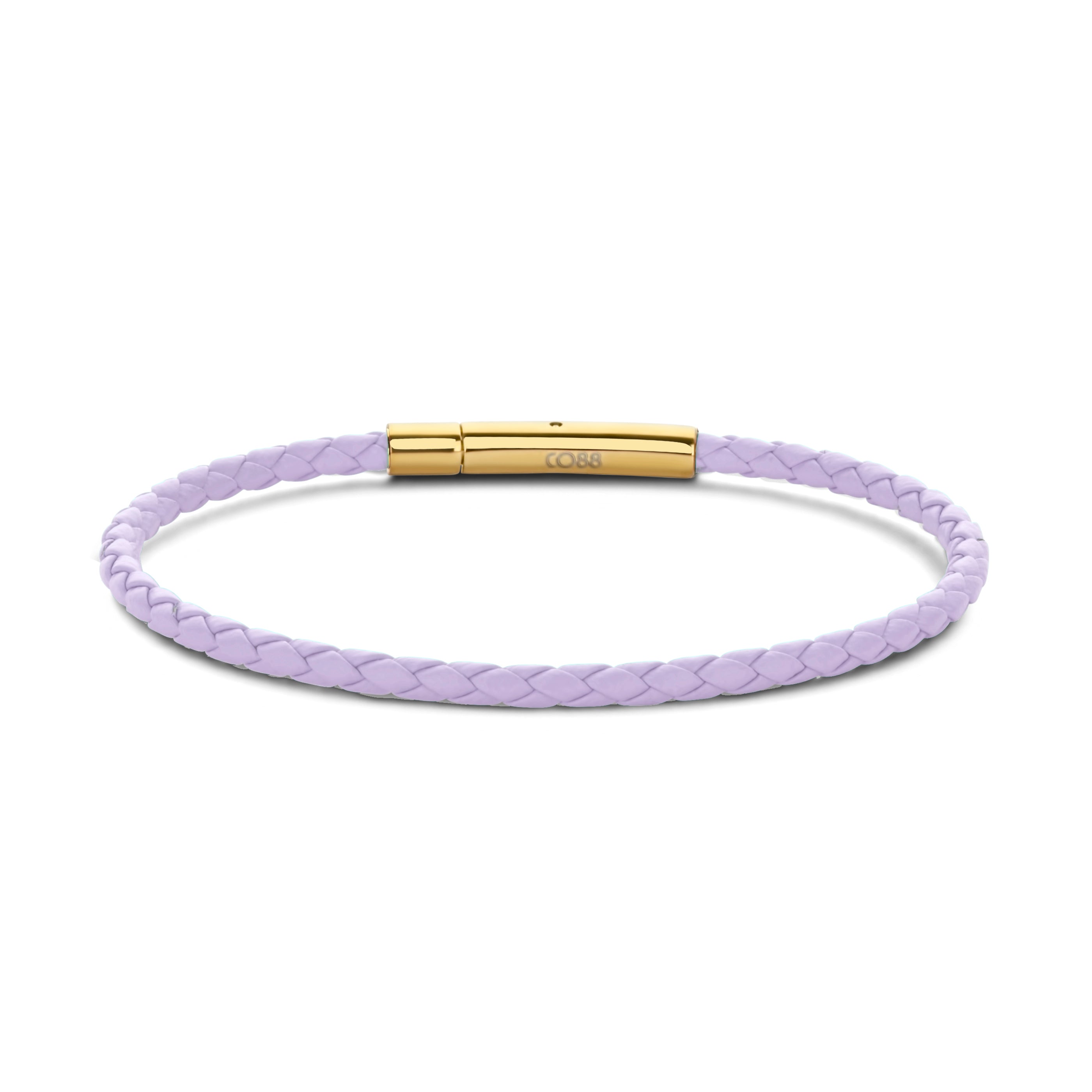 Armband gevlochten leer bruin