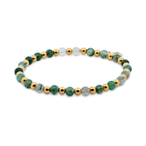 Beaded bracelet with aventurine beads