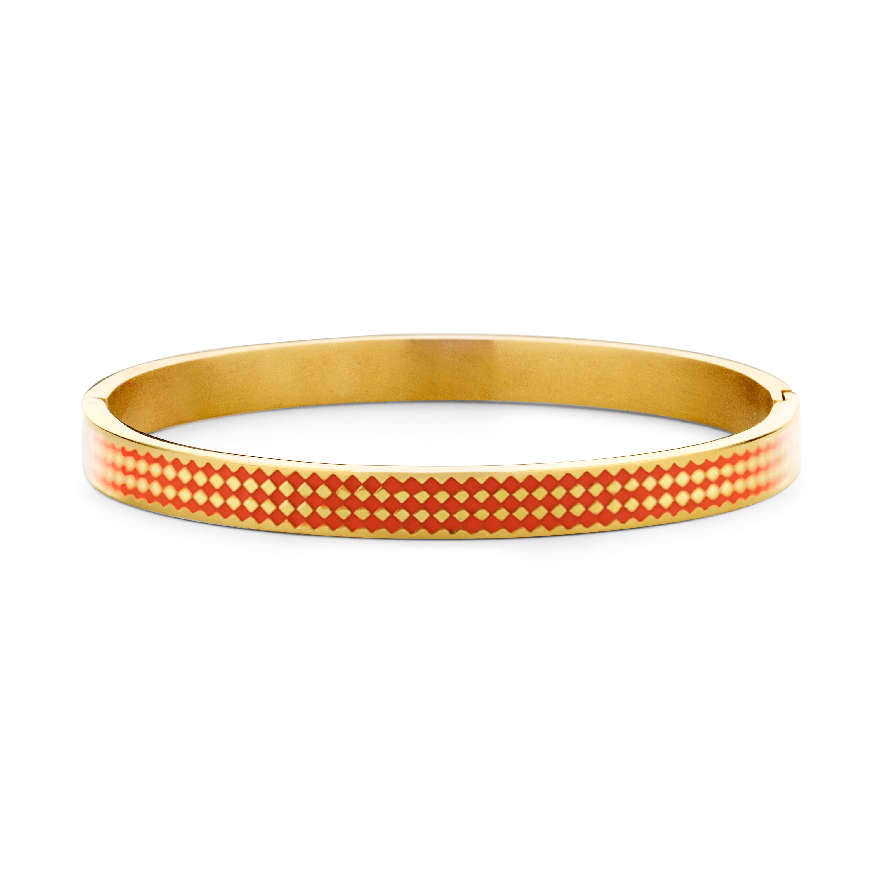 Bangle with enamel