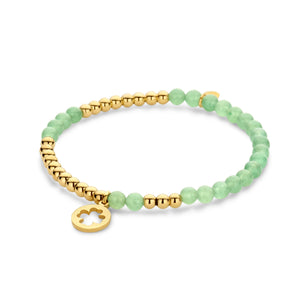 Beaded bracelet pearls with charm