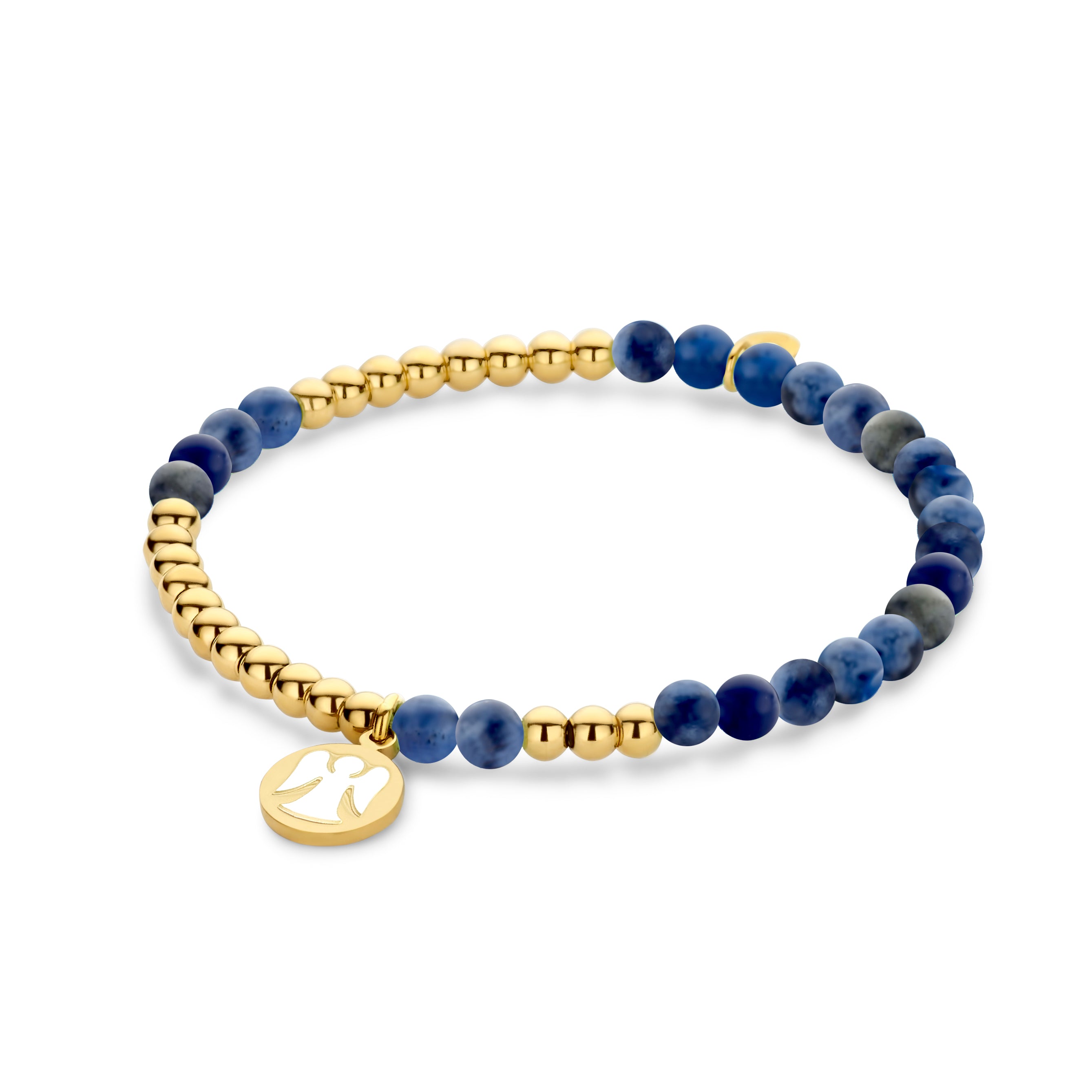 Beaded bracelet pearls with charm