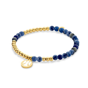 Beaded bracelet pearls with charm