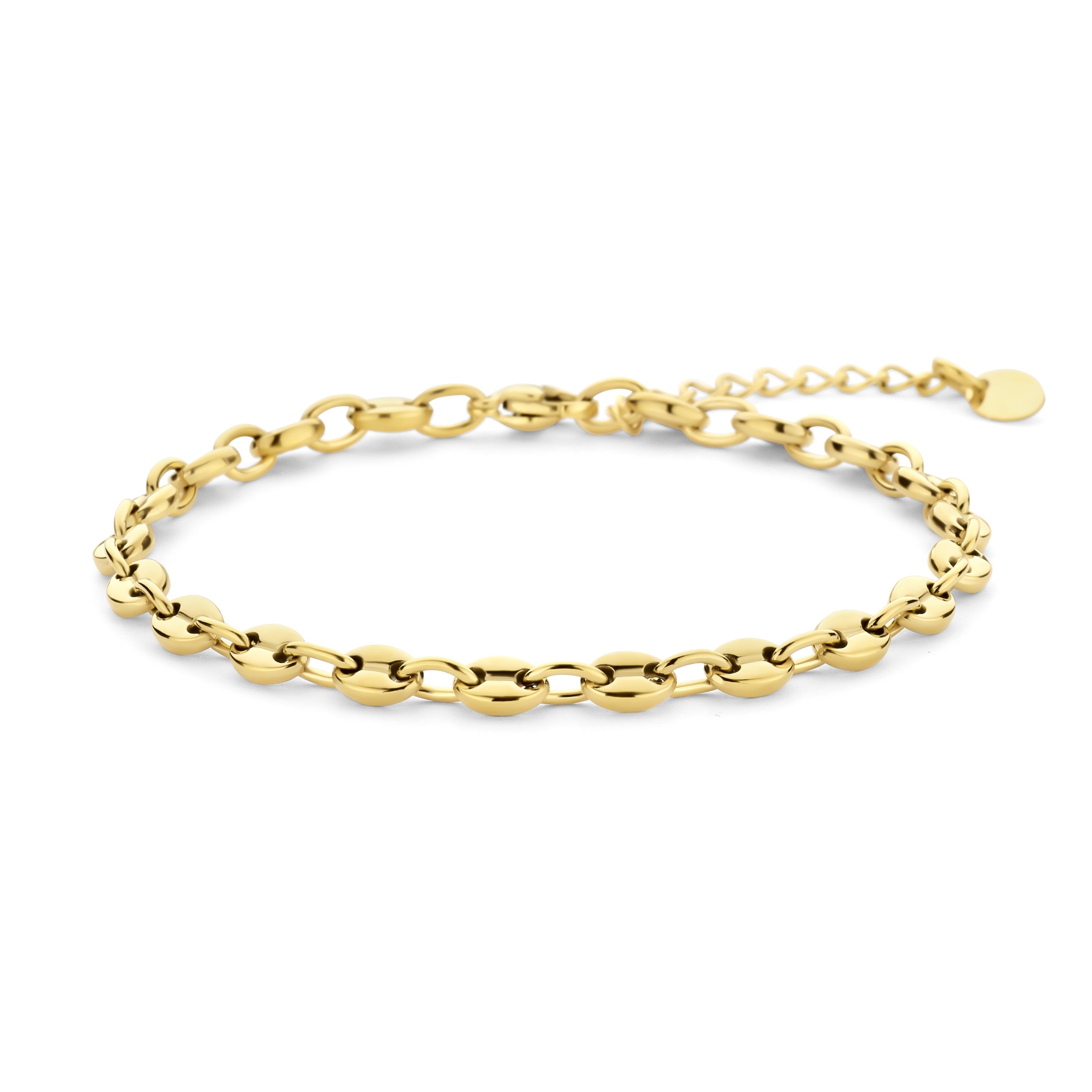 Link bracelet coffee bean link
