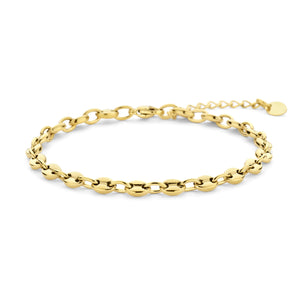 Link bracelet coffee bean link