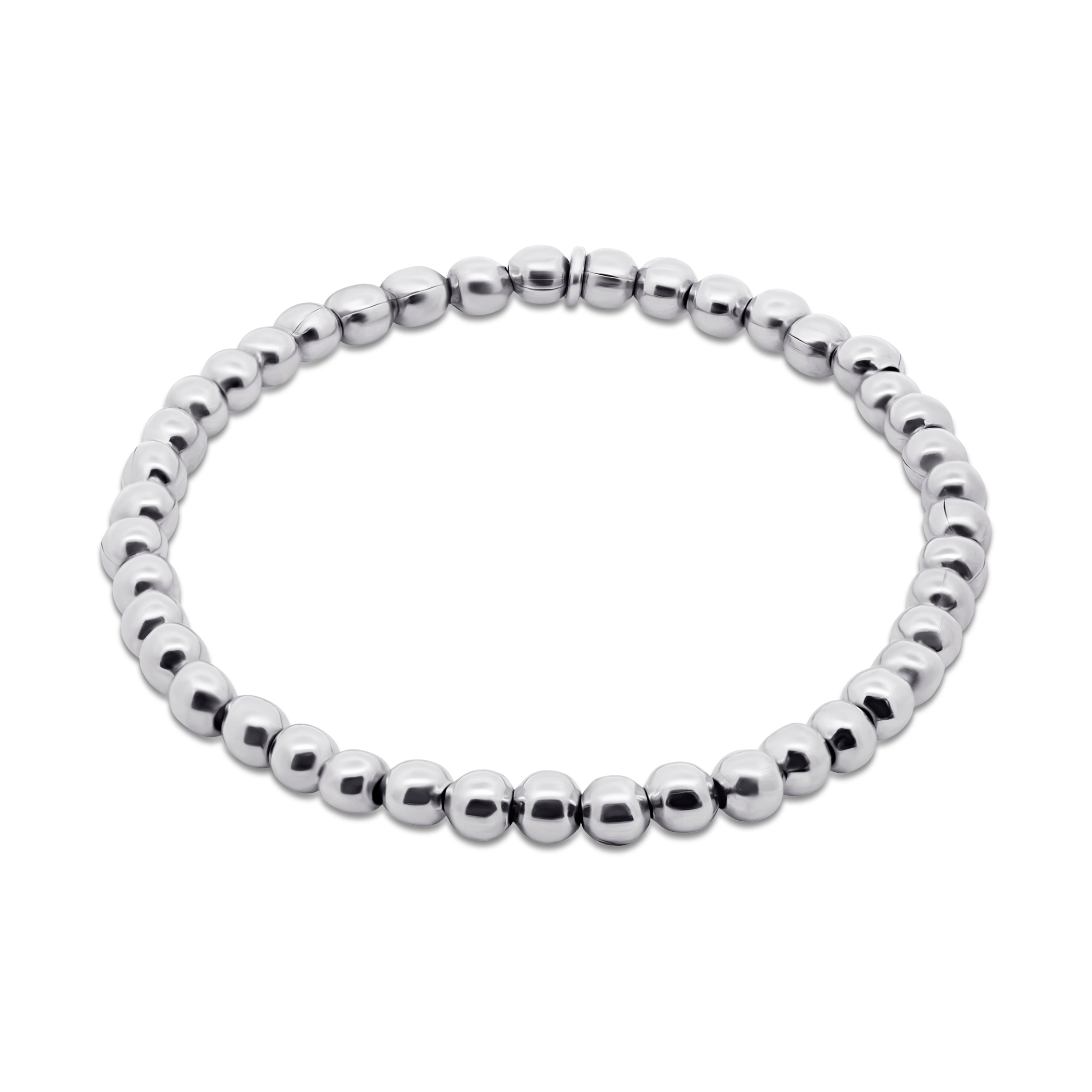 Classic Stainless Steel Bead Bracelet