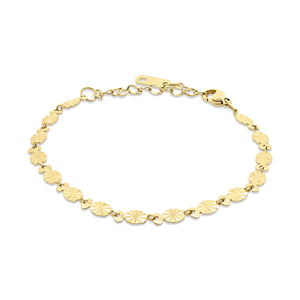 Schakelarmband met platte schelp