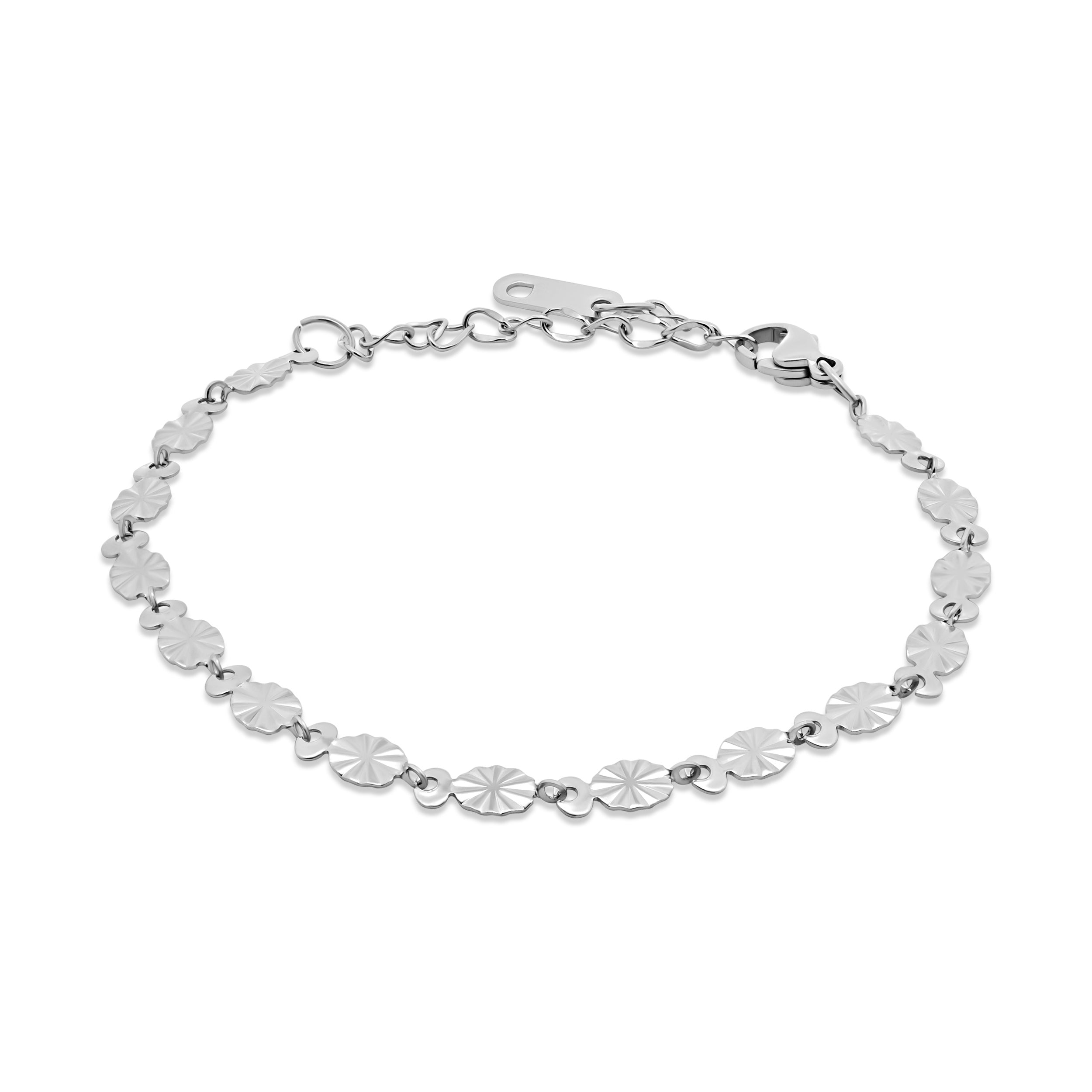 Link bracelet flat shell