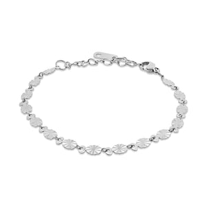 Schakelarmband met platte schelp