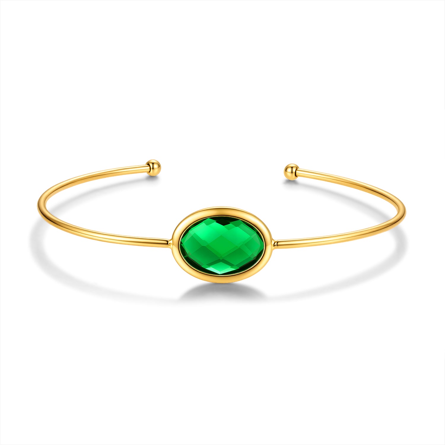 Bangle with glass stones