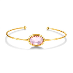 Bangle with glass stones
