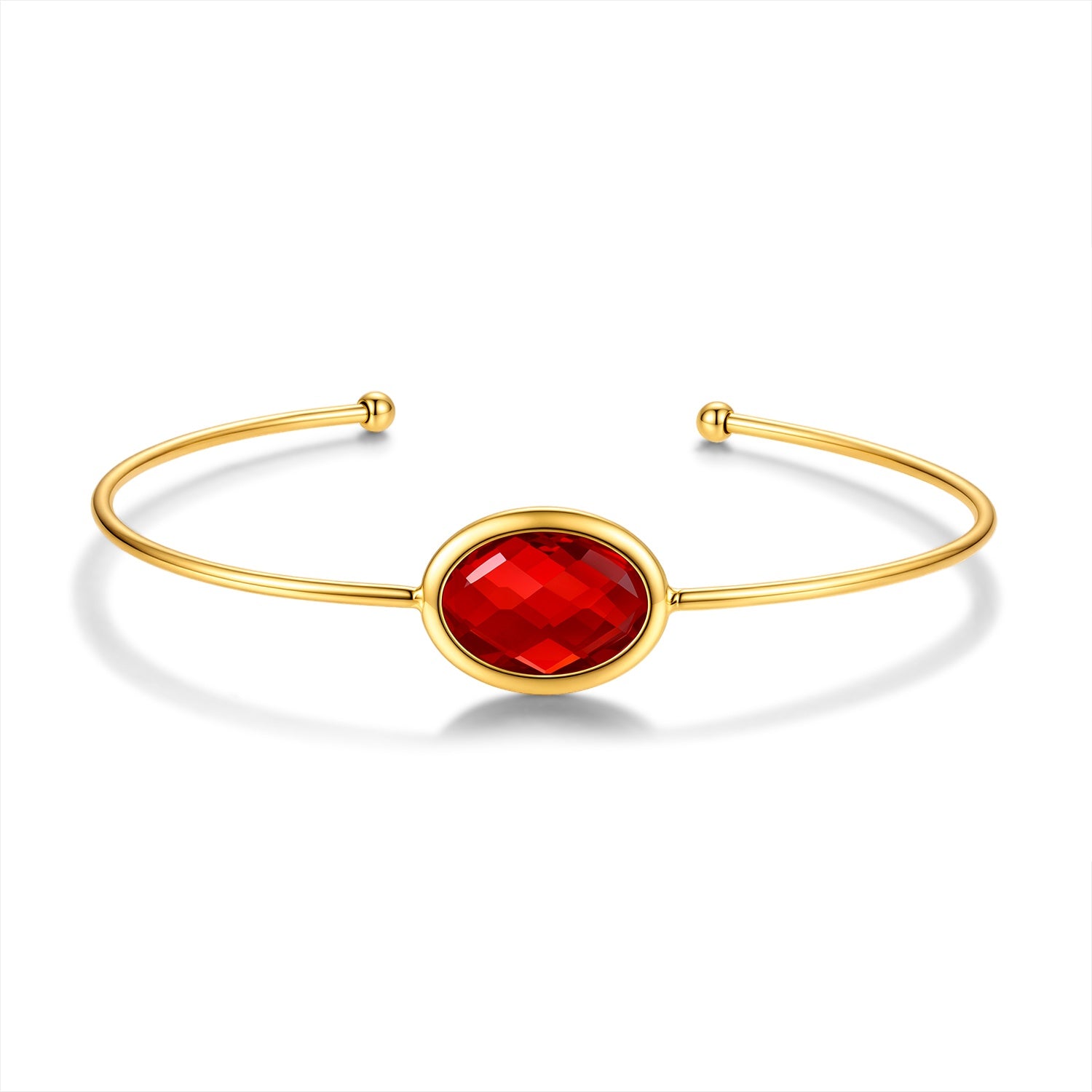 Bangle with glass stones