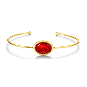 Bangle with glass stones