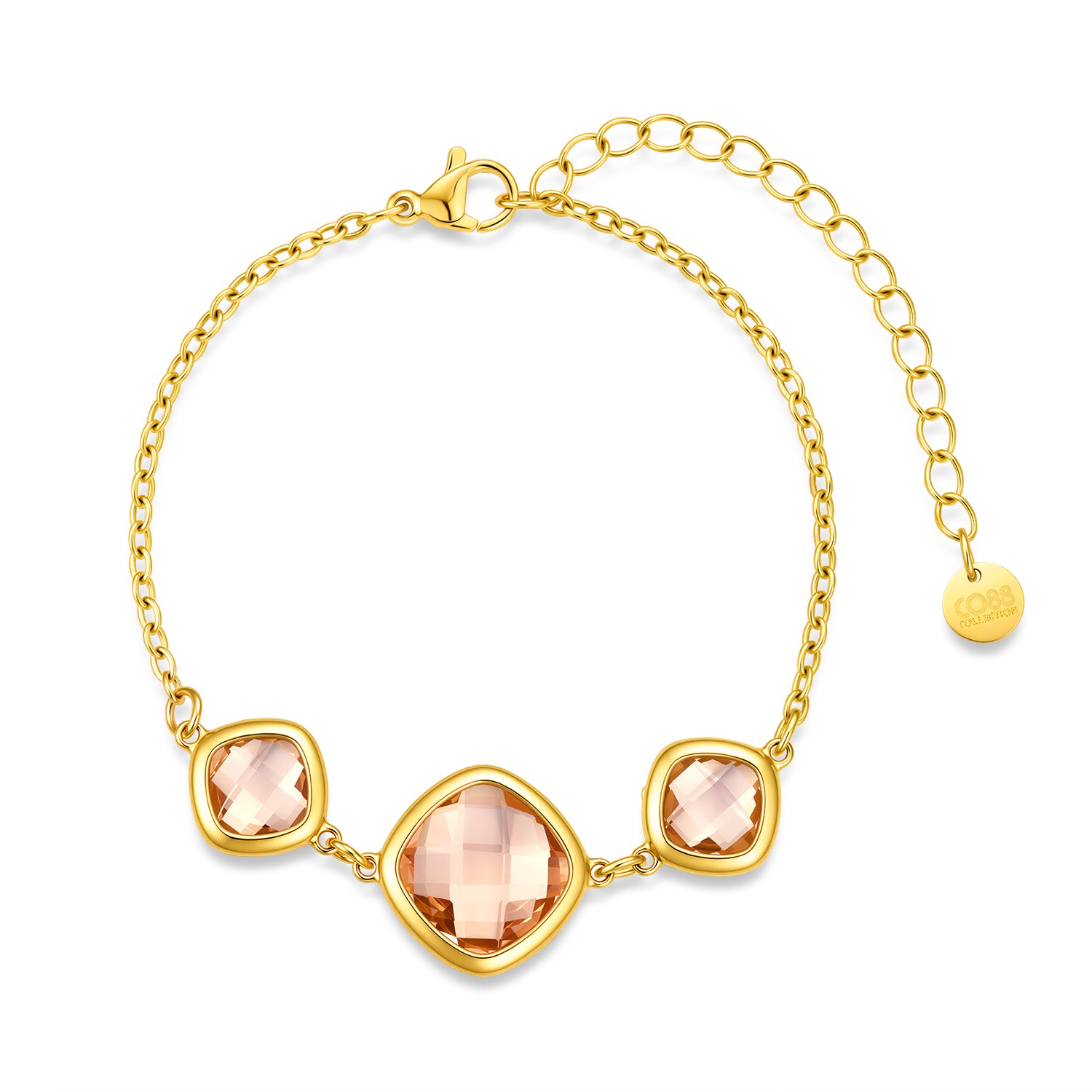 Bracelet with glass stones