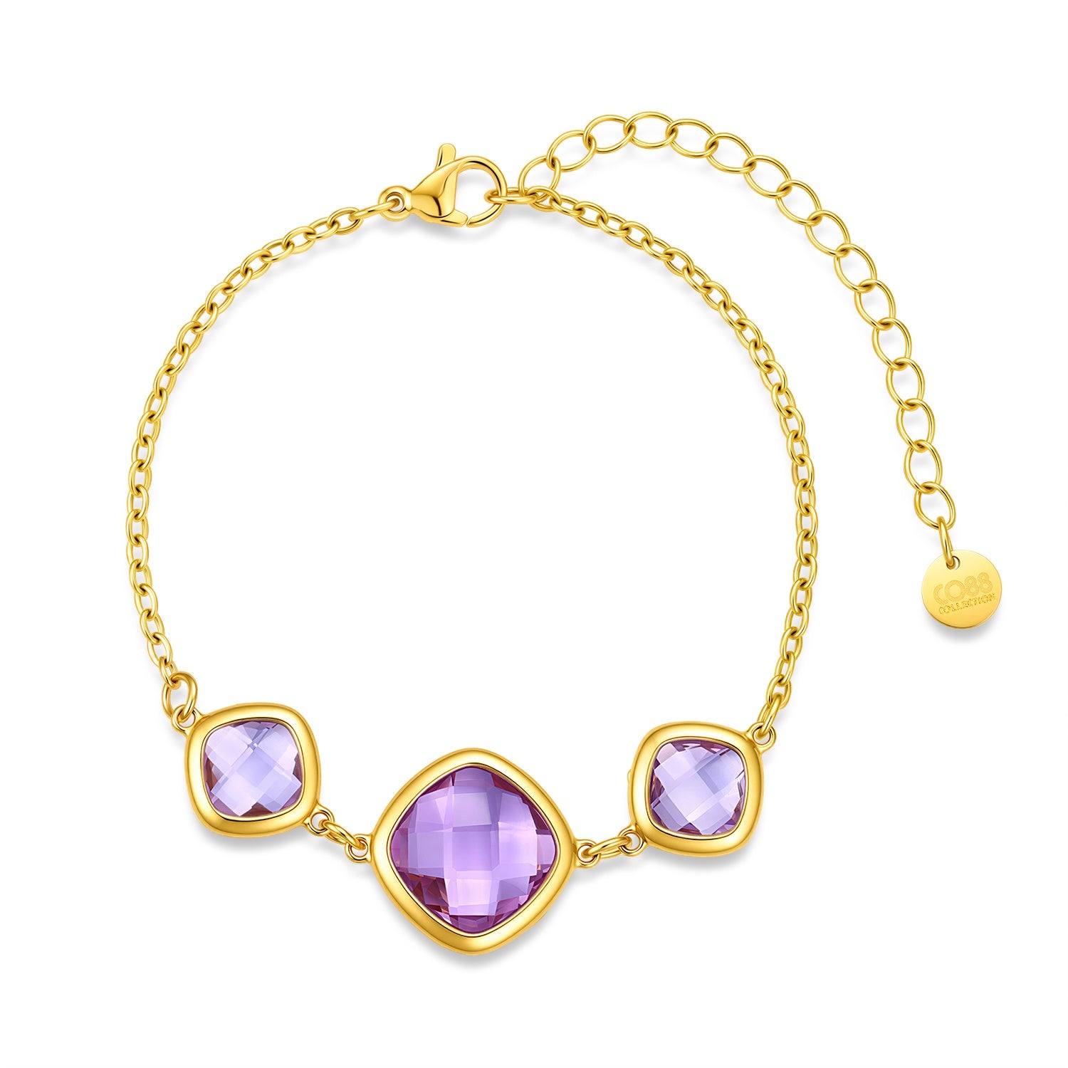 Bracelet with glass stones