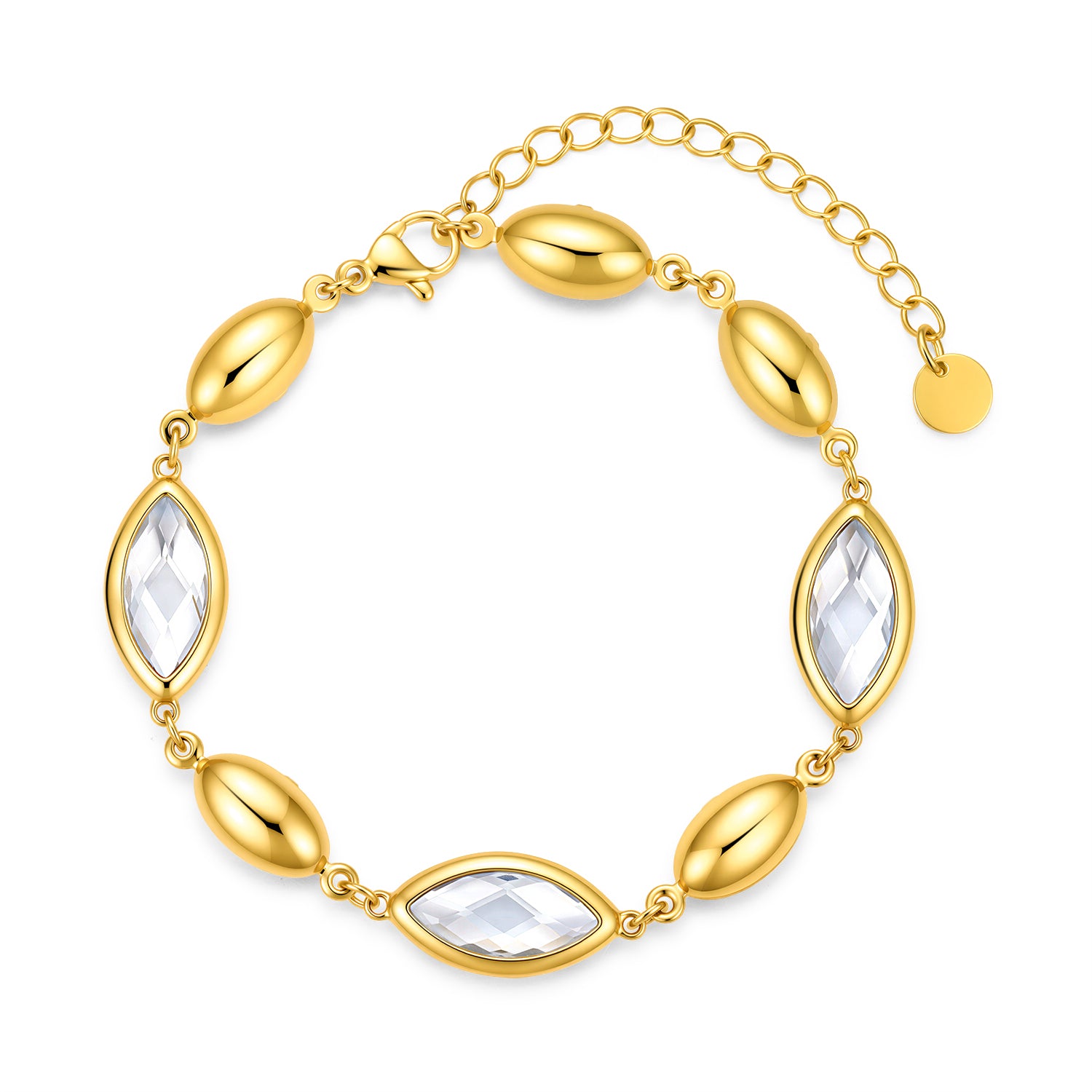 Bracelet with glass stones