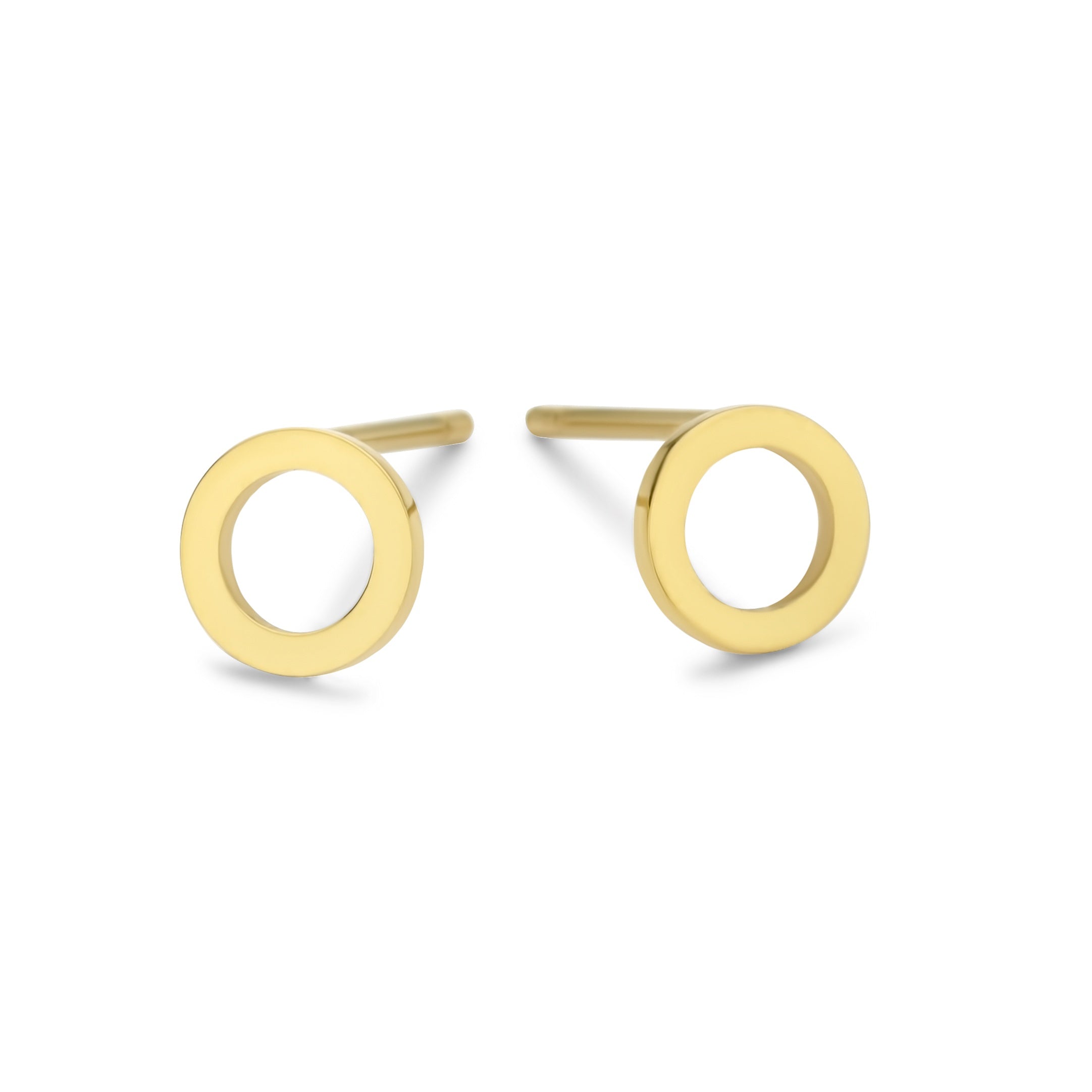 Stud earrings open round