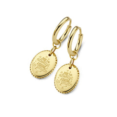 Hoops with text charm There is always a reason