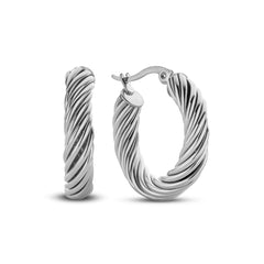 Twisted hoop earrings