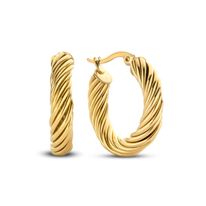 Twisted hoop earrings