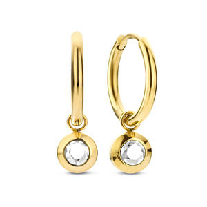 Earrings with zirconia