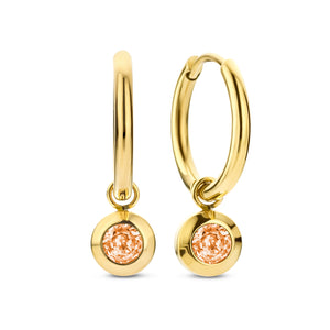 Earrings with zirconia