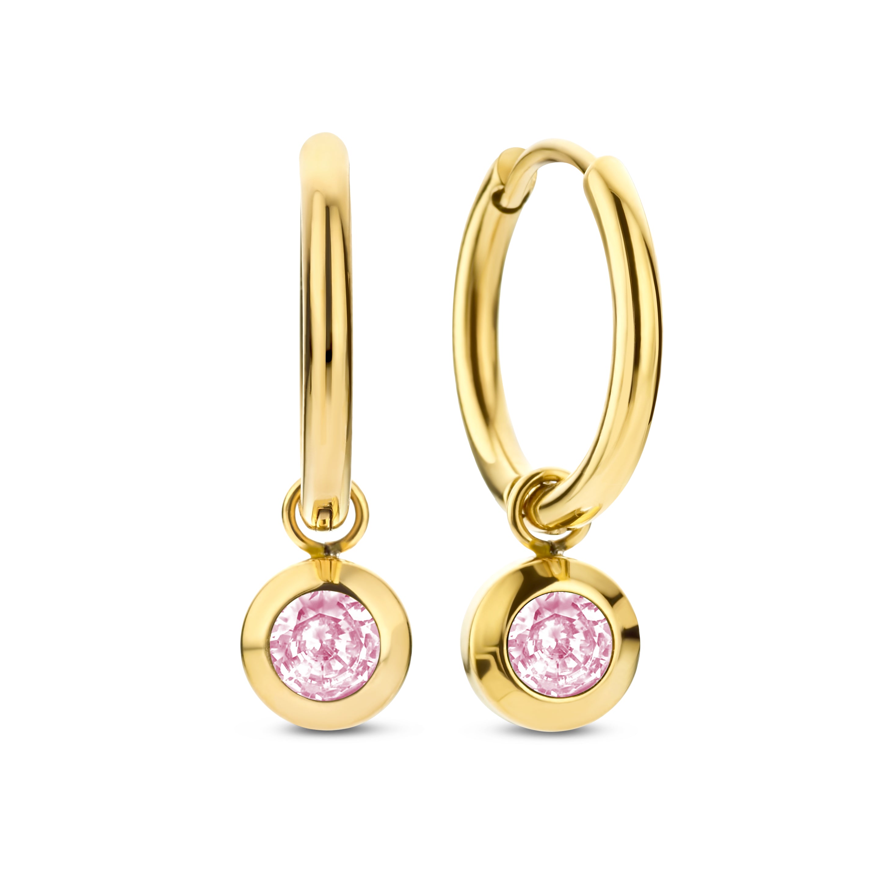 Earrings with zirconia