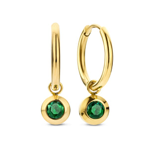 Earrings with zirconia