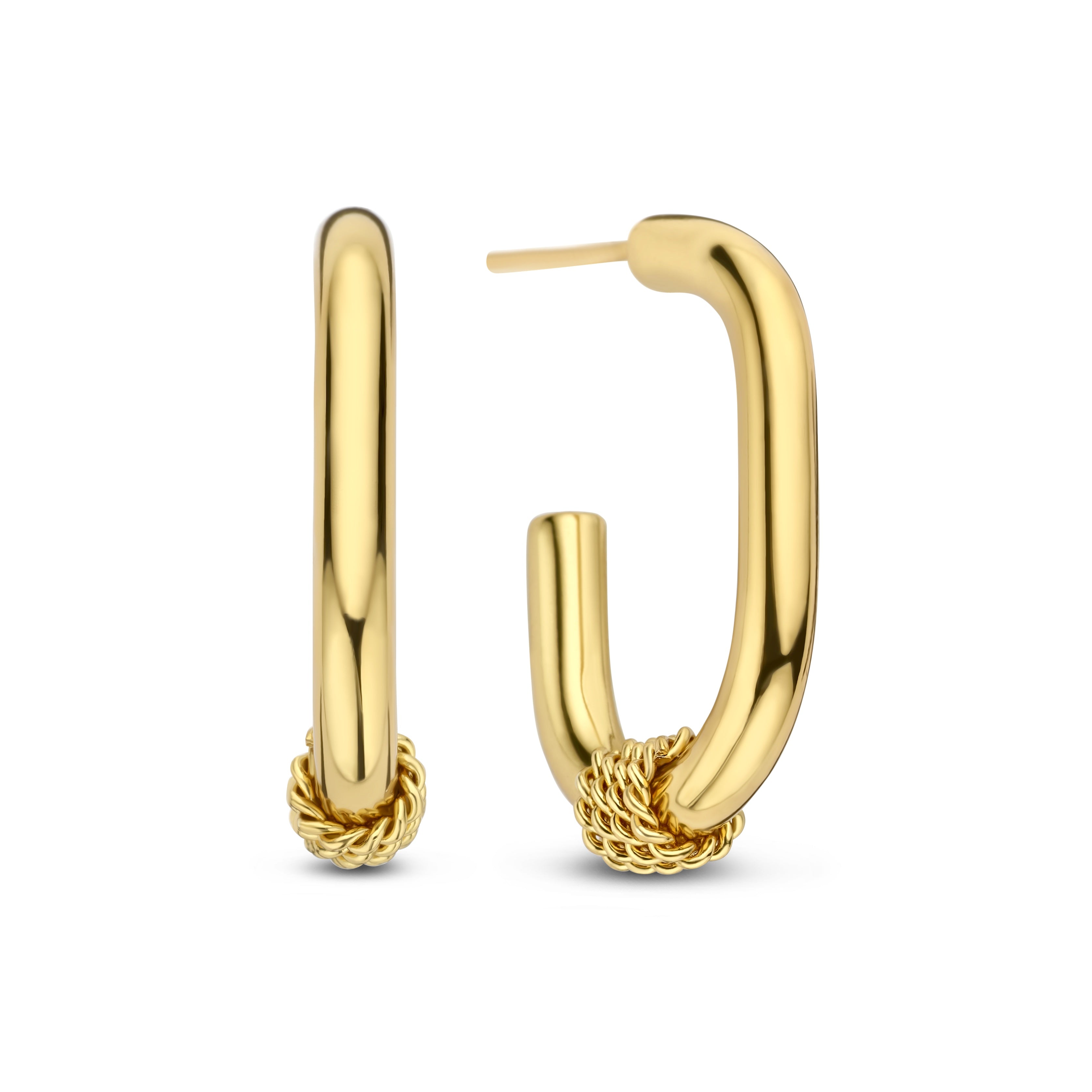 Earrings oval with rings