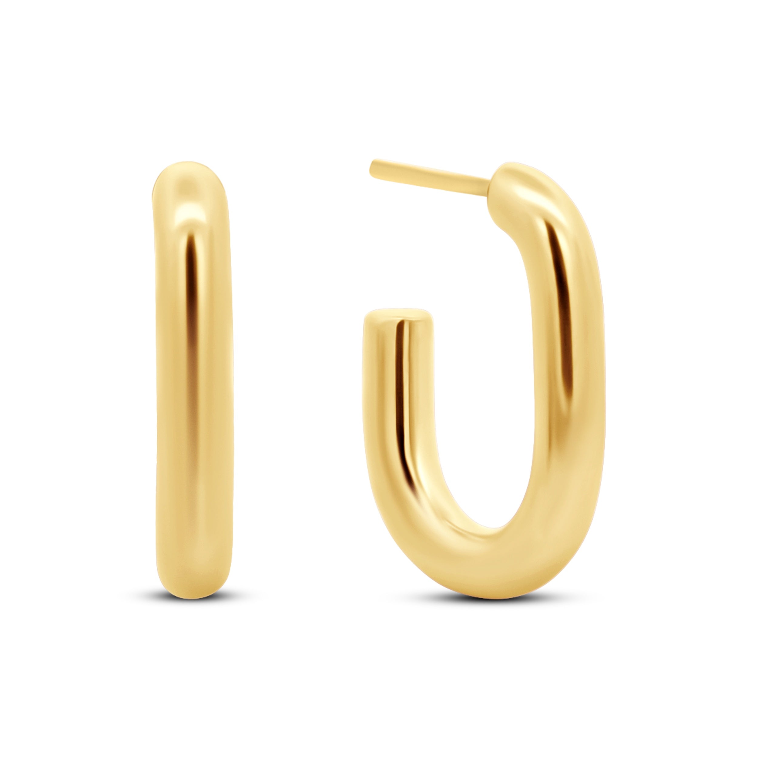 Earrings open oval