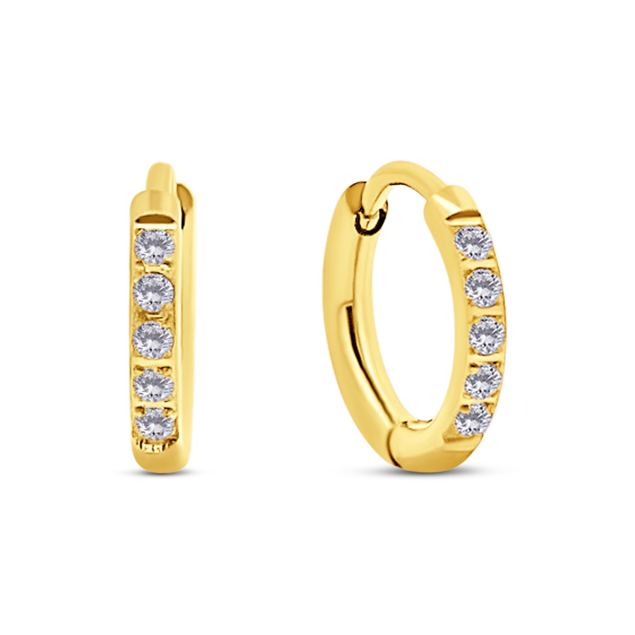 Earrings round with six stones