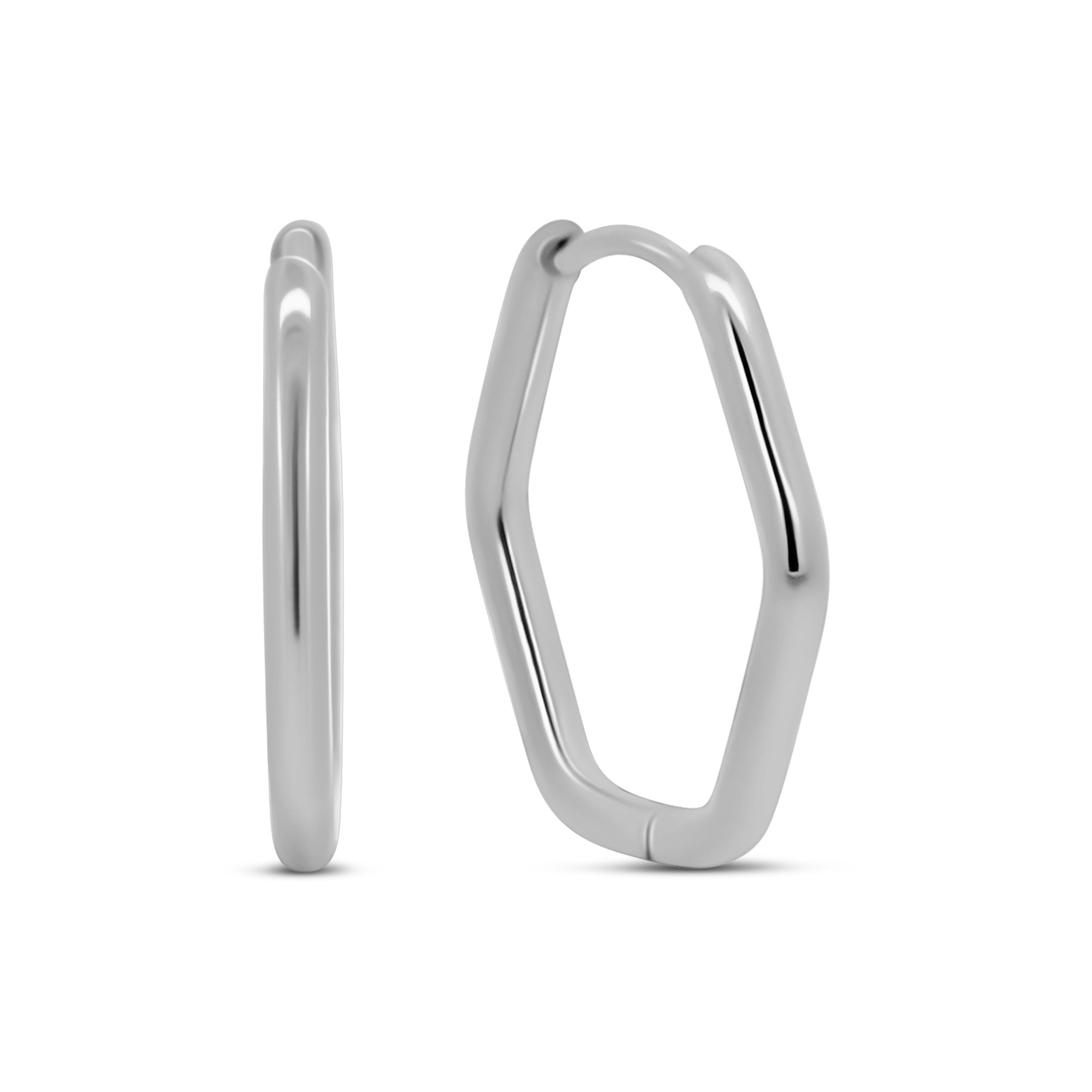 Earrings hexagon