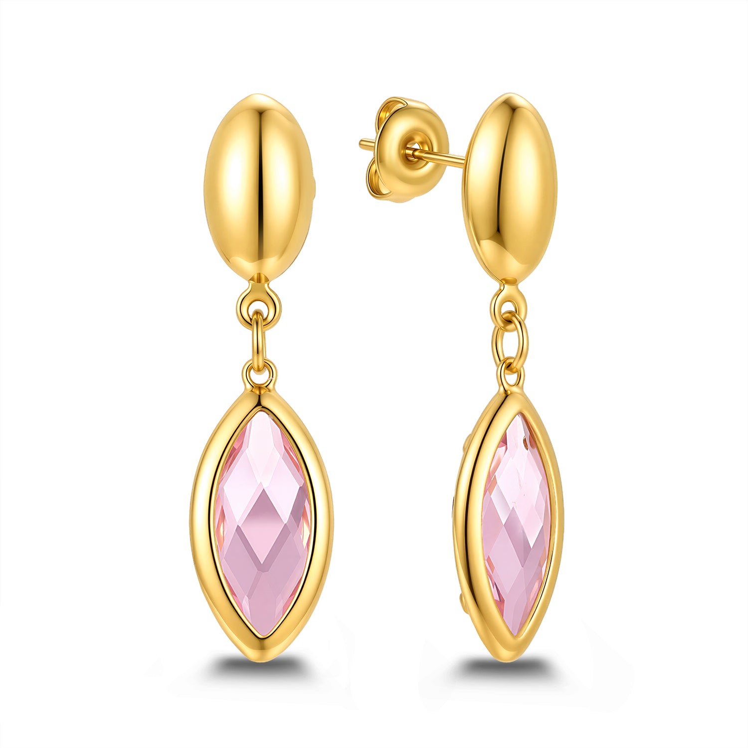 Earring with glass stone